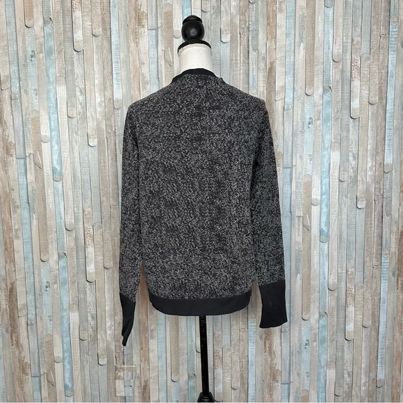 Lululemon 12 Black White Ribbed Run Rest Less Pullover Top Athletic Luxtreme - Picture 4 of 5